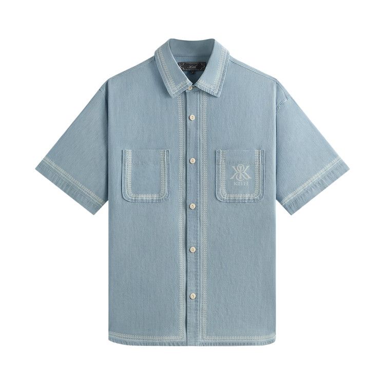 Футболка Kith Chambray Paxton Short-Sleeve Buttondown, Light Indigo
Футболка Kith Chambray Paxton Short-Sleeve Buttondown, Light Indigo