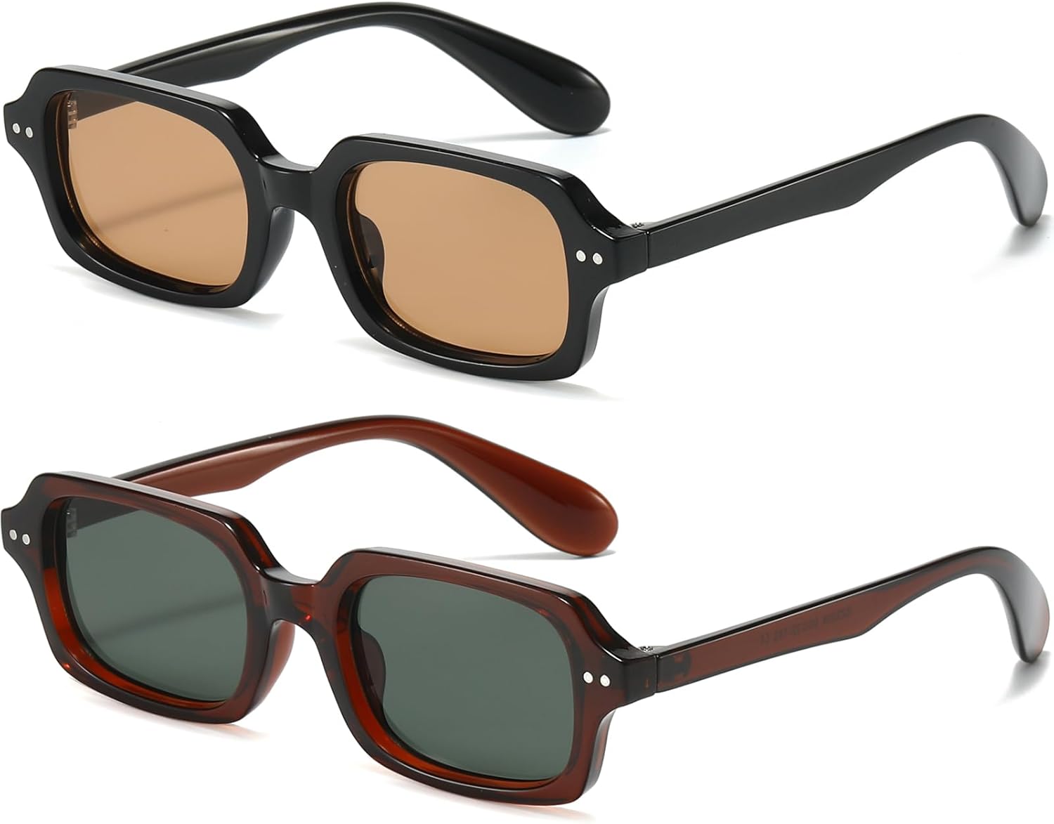 Солнцезащитные очки PORADAY в стиле ретро, прямоугольные, для женщин и мужчин, винтажные, в маленькой квадратной оправе, в стиле 90-х, модные, узкие, Two Pack (Black/Brown+brown/G15)
Солнцезащитные очки PORADAY в стиле ретро, прямоугольные, для женщин и мужчин, винтажные, в маленькой квадратной оправе, в стиле 90-х, модные, узкие, Two Pack (Black/Brown+brown/G15)