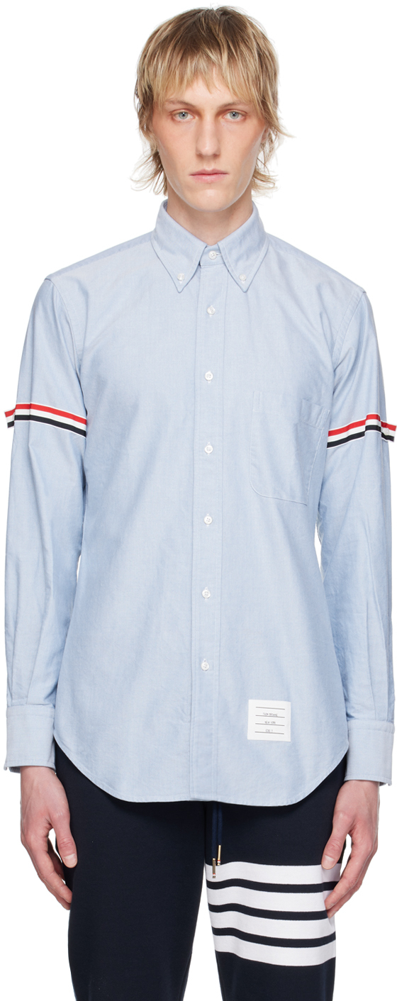 Рубашка с синими нарукавниками Thom Browne
Рубашка с синими нарукавниками Thom Browne