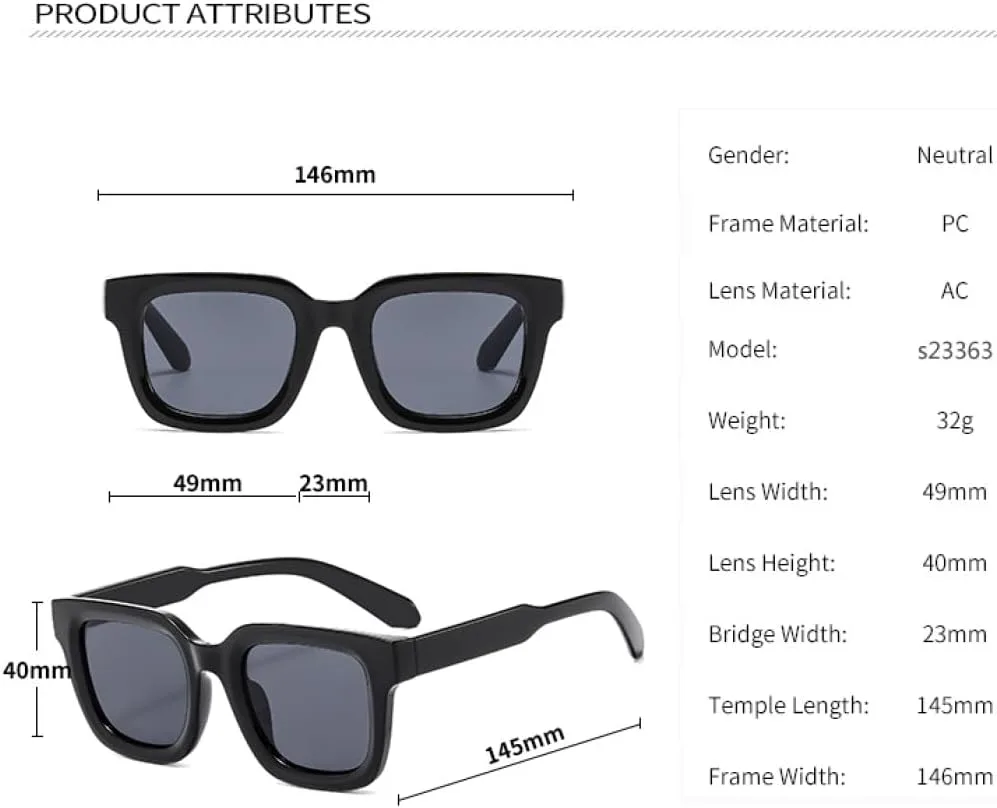 LVTFCO Модные классические солнцезащитные очки для женщин, защита от УФ-излучения UV400, винтажные панк-очки для мужчин, простые солнцезащитные очки для женщин, Black
LVTFCO Модные классические солнцезащитные очки для женщин, защита от УФ-излучения UV400, винтажные панк-очки для мужчин, простые солнцезащитные очки для женщин, Black