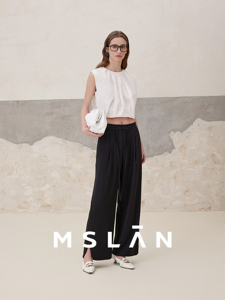 Брюки прямые Mslan с высокой талией, черный
Брюки прямые Mslan с высокой талией, черный