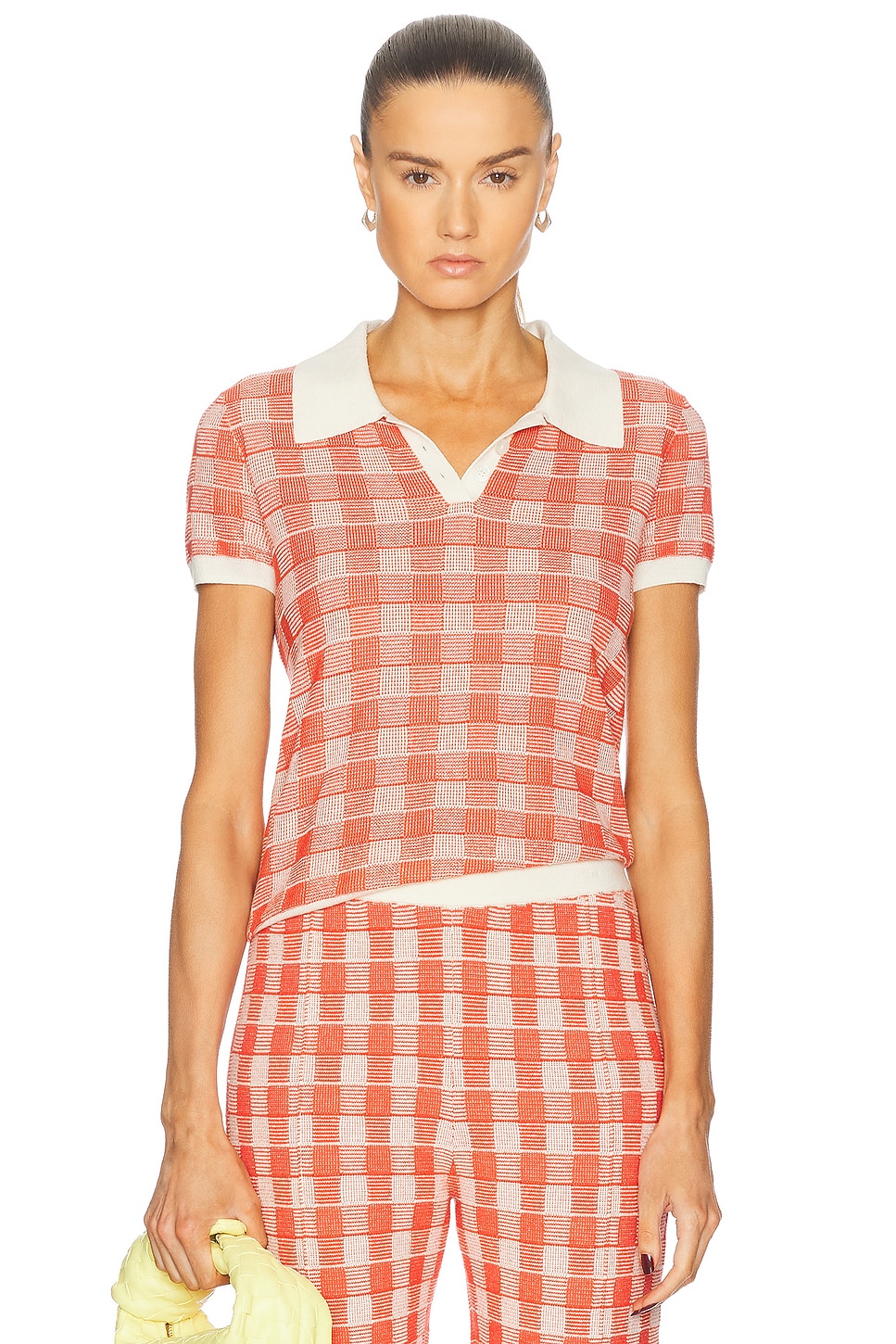 Клетчатая укороченная поло Guest In Residence, Cherry Combo
Клетчатая укороченная поло Guest In Residence, Cherry Combo