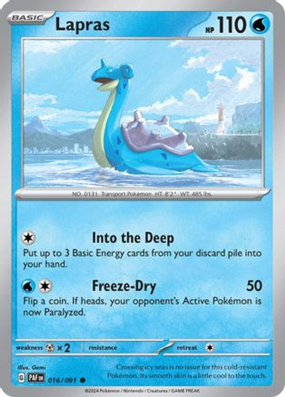 Карточная игра Lapras 16 - SV Paldean Fates 
Карточная игра Lapras 16 - SV Paldean Fates