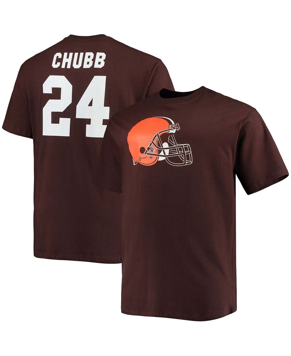 Мужская футболка Big and Tall Nick Chubb Brown Cleveland Browns с именем игрока и номером Fanatics
Мужская футболка Big and Tall Nick Chubb Brown Cleveland Browns с именем игрока и номером Fanatics