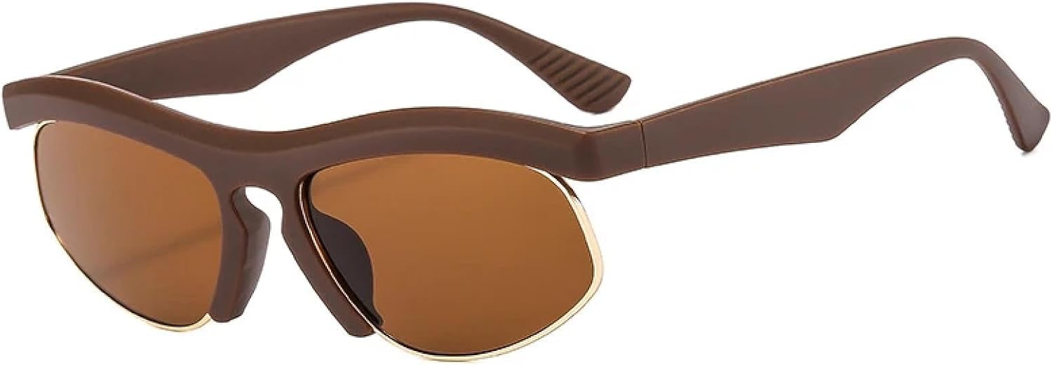 Модные панк-солнцезащитные очки в полуободковой оправе для мужчин и женщин, трендовые очки для активного отдыха и уличной фотографии, солнцезащитные очки UV400 TKKTLLT, Brown Brown
Модные панк-солнцезащитные очки в полуободковой оправе для мужчин и женщин, трендовые очки для активного отдыха и уличной фотографии, солнцезащитные очки UV400 TKKTLLT, Brown Brown