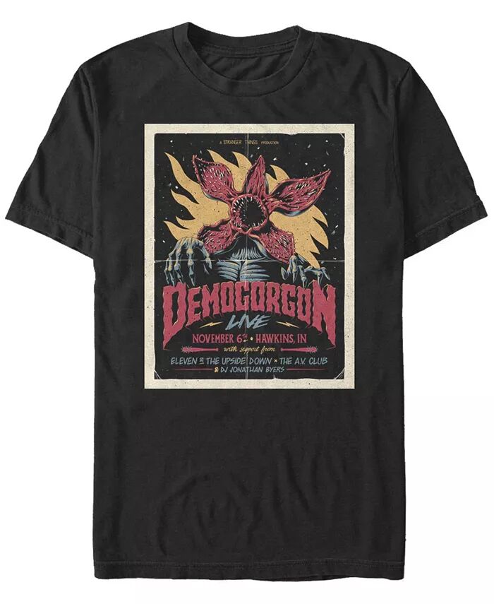 Футболка с коротким рукавом для мужчин с постером концерта Stranger Things Fifth Sun, черный
Футболка с коротким рукавом для мужчин с постером концерта Stranger Things Fifth Sun, черный