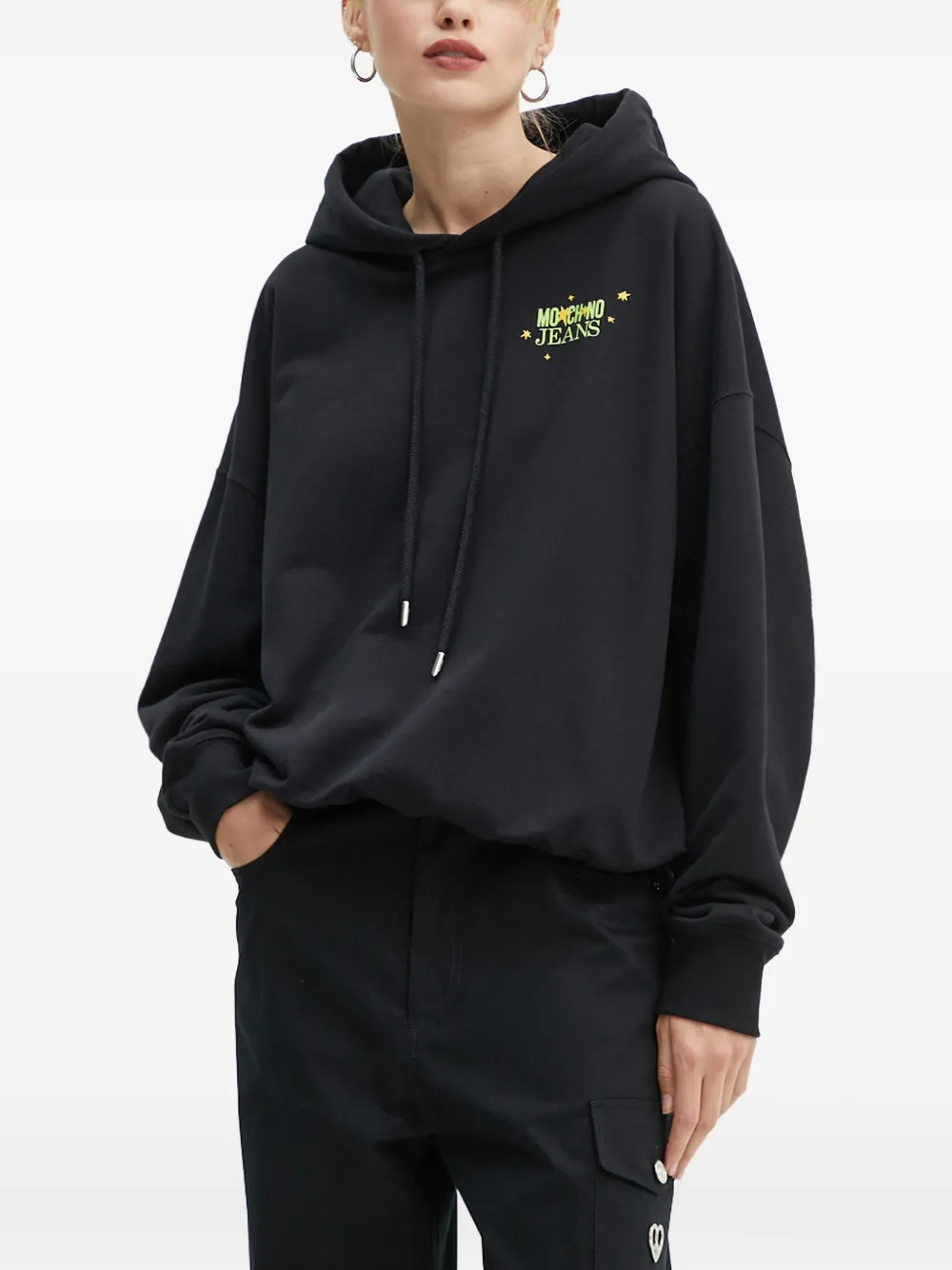 Принтованное худи Moschino Jeans, черный
Принтованное худи Moschino Jeans, черный