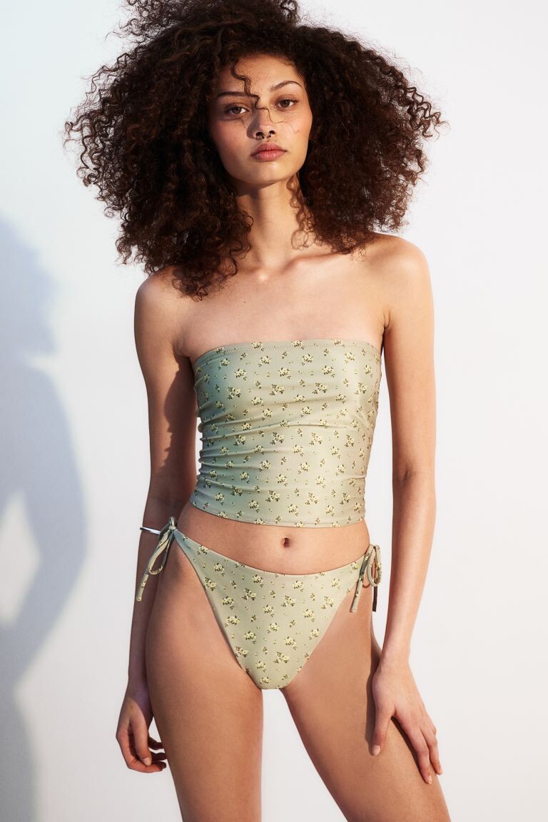 Плавки бикини со стрингами на завязках H&M, зеленый
Плавки бикини со стрингами на завязках H&M, зеленый