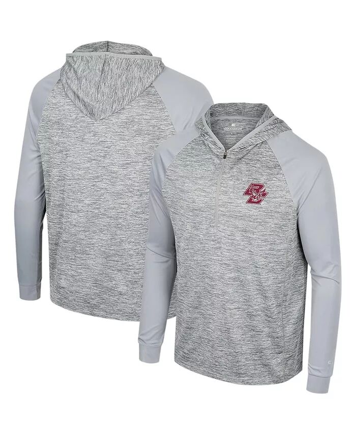 Мужская серая толстовка Boston College Eagles Cybernetic Raglan с капюшоном и застежкой-молнией на четверть длины Colosseum
Мужская серая толстовка Boston College Eagles Cybernetic Raglan с капюшоном и застежкой-молнией на четверть длины Colosseum