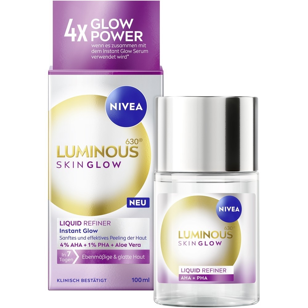 Скраб для лица luminous 630 skin glow liquid refiner Nivea, объем 100 мл
Скраб для лица luminous 630 skin glow liquid refiner Nivea, объем 100 мл
