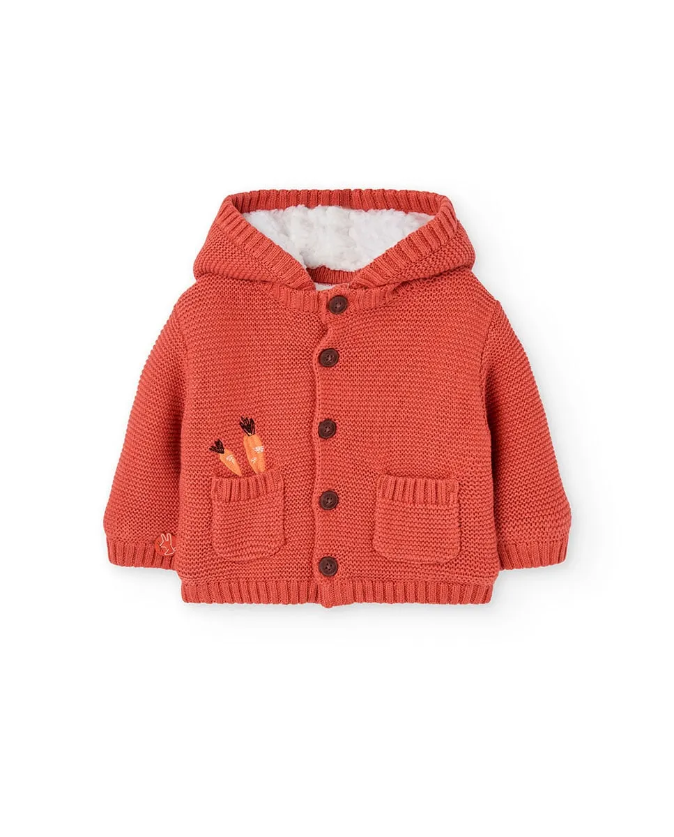 Вязаная детская куртка с застежкой на пуговицы и капюшоном Boboli, оранжевый
Вязаная детская куртка с застежкой на пуговицы и капюшоном Boboli, оранжевый