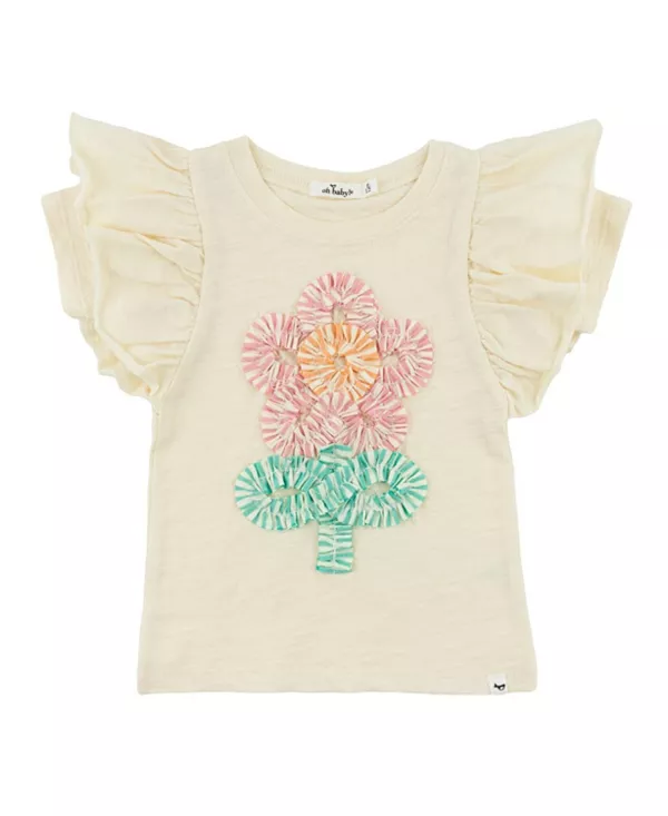 Детская футболка с оборками, аппликацией в виде ромашек и бабочек - для малышек. Oh Baby!, белый
Детская футболка с оборками, аппликацией в виде ромашек и бабочек - для малышек. Oh Baby!, белый