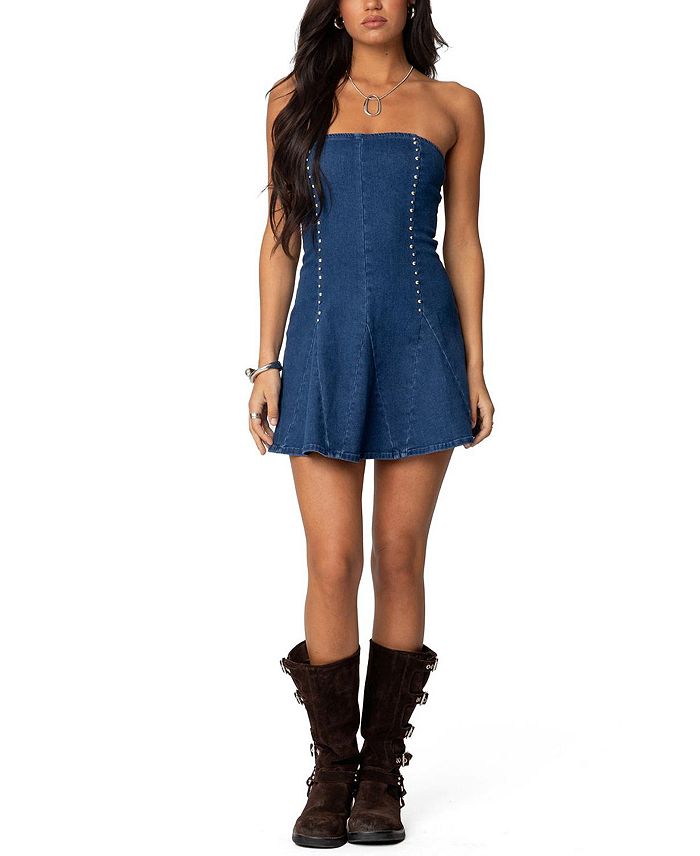 Фара - мини-платье без бретелей из денима Edikted, синий
Фара - мини-платье без бретелей из денима Edikted, синий
