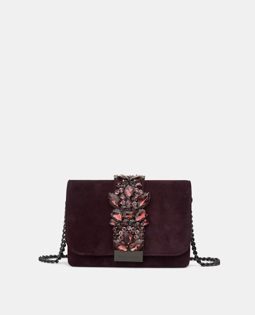 Женская сумка через плечо из замши с полоской из стразов на клапане Alma en Pena, бордовый
Женская сумка через плечо из замши с полоской из стразов на клапане Alma en Pena, бордовый