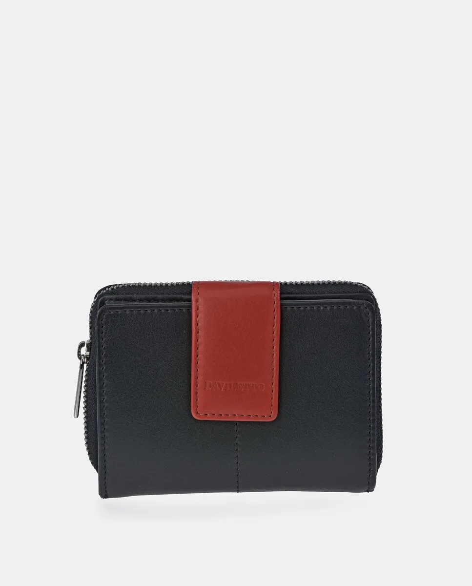Женский кошелек-кошелек на молнии DAVILETTo из кожи черного и красного цветов
Женский кошелек-кошелек на молнии DAVILETTo из кожи черного и красного цветов