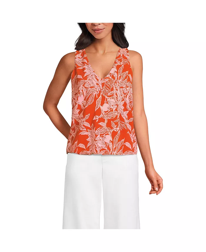 Женская легкая майка-блузон из джерси с V-образным вырезом Lands' End, оранжевый
Женская легкая майка-блузон из джерси с V-образным вырезом Lands' End, оранжевый