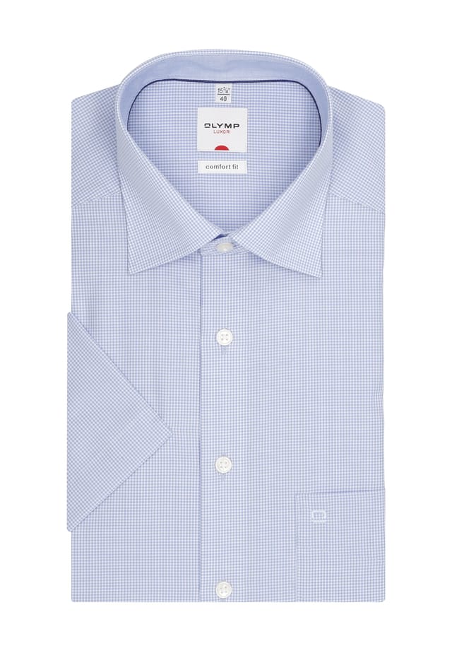 Рубашка деловая "luxor" с коротким рукавом удобная посадка клетчатая Olymp, синий
Рубашка деловая "luxor" с коротким рукавом удобная посадка клетчатая Olymp, синий
