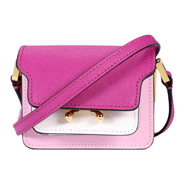 Мини-сумка через плечо из телячьей кожи Trunk женская персиково-розовый/белый MARNI
Мини-сумка через плечо из телячьей кожи Trunk женская персиково-розовый/белый MARNI