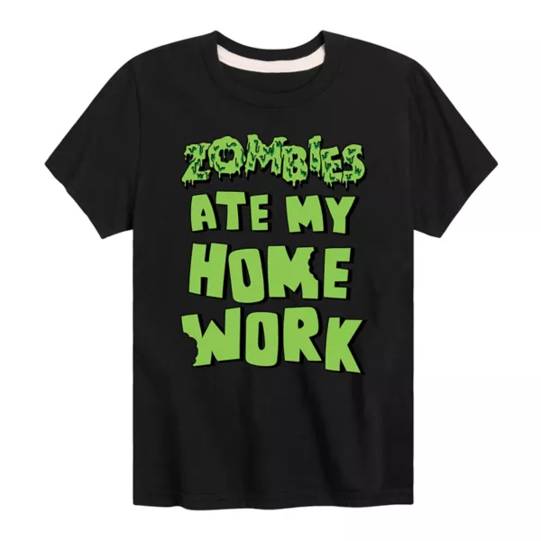 Футболка с рисунком «Зомби съели мою домашнюю работу» для мальчиков 8-20 лет Licensed Character, черный
Футболка с рисунком «Зомби съели мою домашнюю работу» для мальчиков 8-20 лет Licensed Character, черный