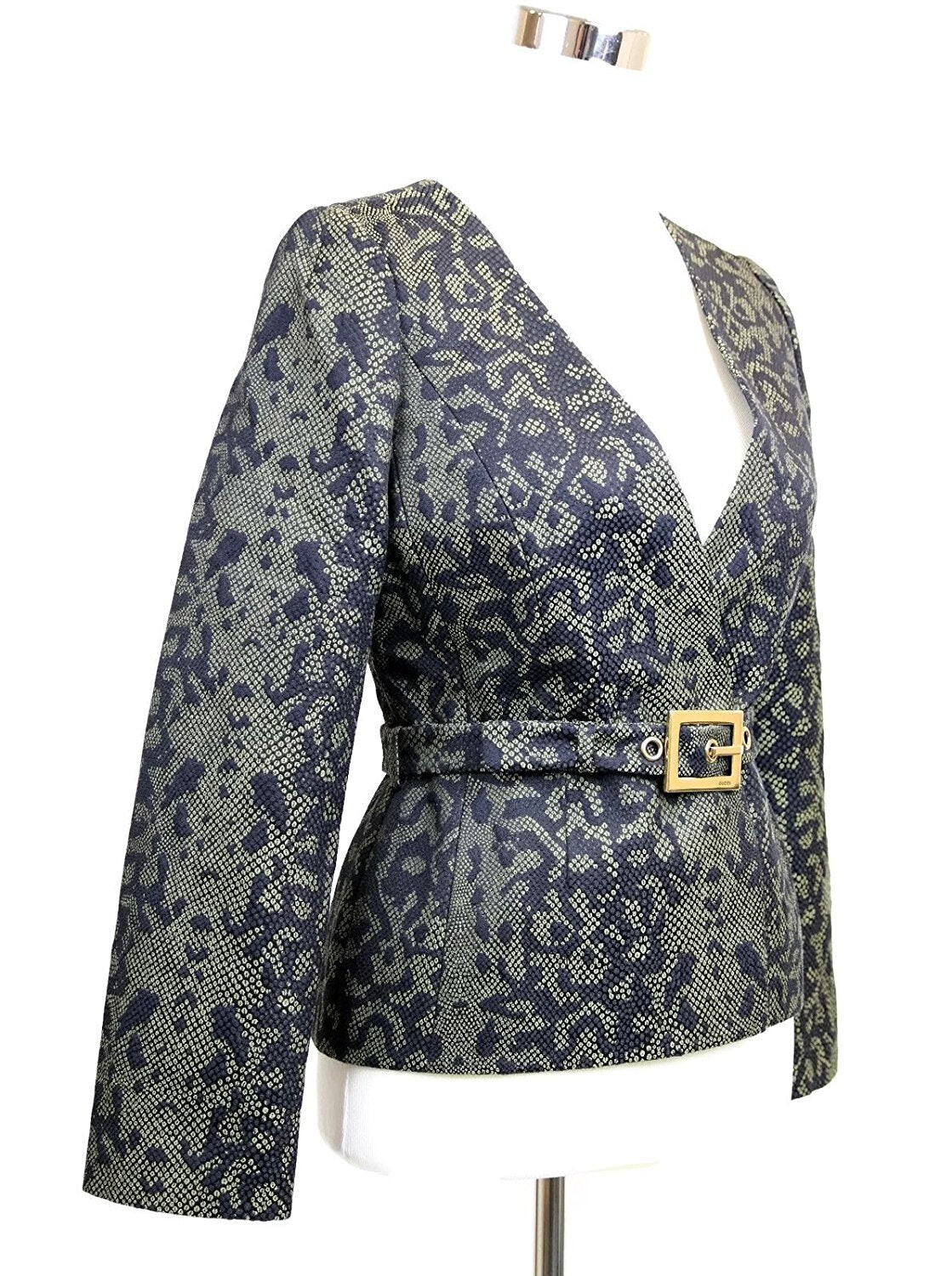 Женский блейзер с хлопковым шелковым акриловым принтом Gucci и поясом для подиума, цвет Green / Black
Женский блейзер с хлопковым шелковым акриловым принтом Gucci и поясом для подиума, цвет Green / Black