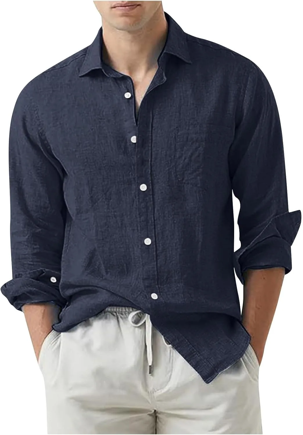 Льняная рубашка для мужчин Casual Long Sleeve Button Down, Spread Collar, с карманом
Льняная рубашка для мужчин Casual Long Sleeve Button Down, Spread Collar, с карманом
