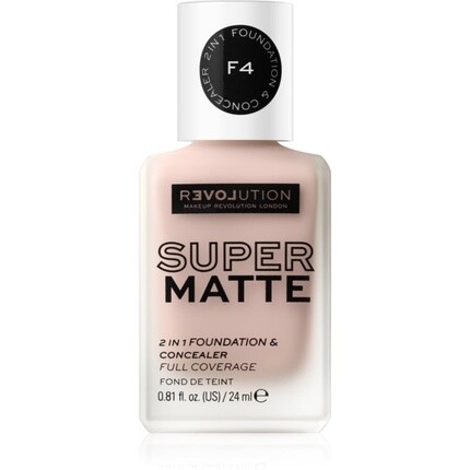 Revolution Relove Super Matte Тональный крем-консилер 2 в 1 F4 24 мл
Revolution Relove Super Matte Тональный крем-консилер 2 в 1 F4 24 мл