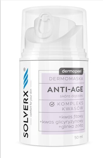 Дермомаска с комплексом кислот для зрелой кожи Anti-Age, 50мл SOLVERX DERMOPEEL
Дермомаска с комплексом кислот для зрелой кожи Anti-Age, 50мл SOLVERX DERMOPEEL