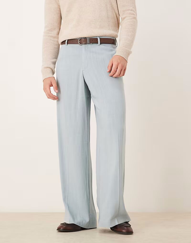 Строгие свободные брюки синего цвета Asos Design
Строгие свободные брюки синего цвета Asos Design