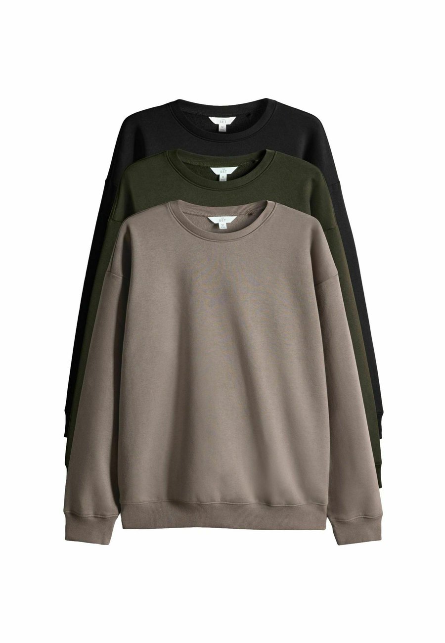 Толстовка THE SET 3 PACK RELAXED CREW NECK, Black Light Brown Khaki Green/Khaki
Толстовка THE SET 3 PACK RELAXED CREW NECK, Black Light Brown Khaki Green/Khaki