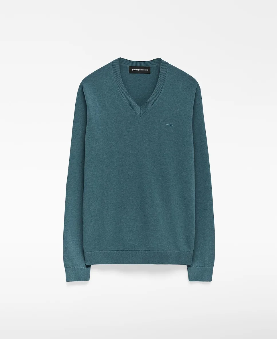 Мужской свитер стандартного кроя с V-образным вырезом Adolfo Dominguez, бирюзовый
Мужской свитер стандартного кроя с V-образным вырезом Adolfo Dominguez, бирюзовый