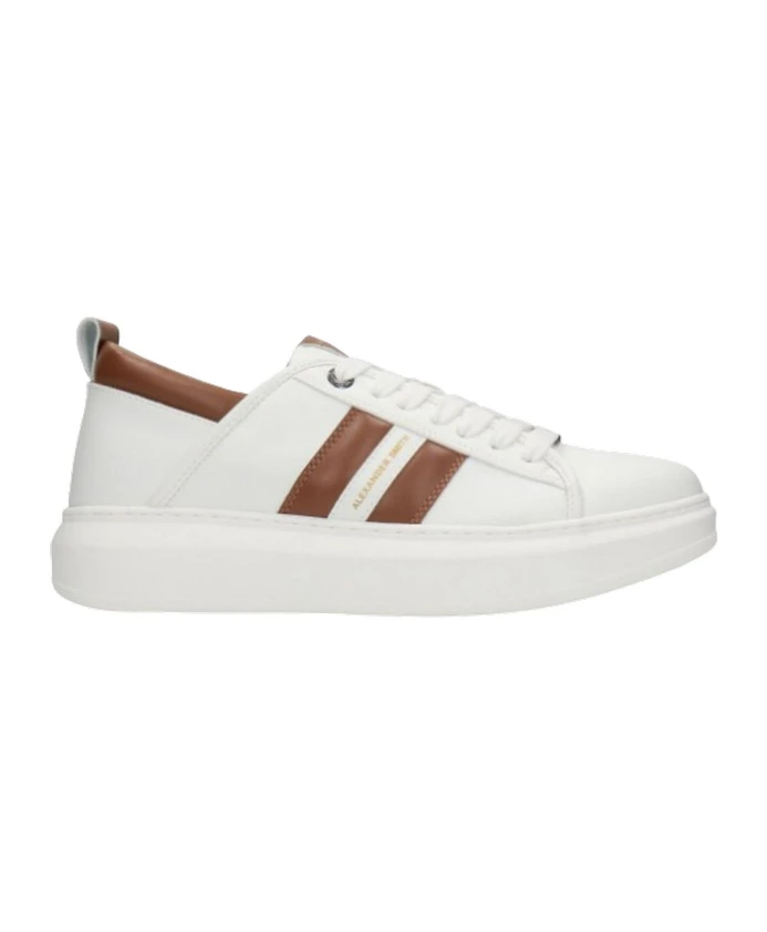 Полиэстеровые кроссовки белого цвета коньячного оттенка Alexander Smith, белый
Полиэстеровые кроссовки белого цвета коньячного оттенка Alexander Smith, белый