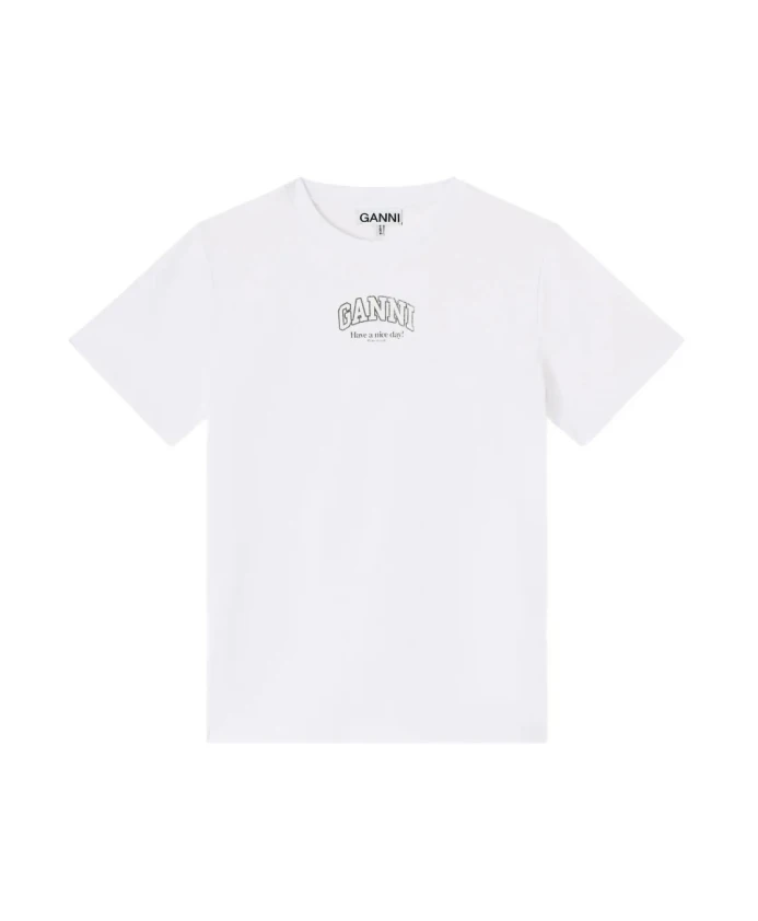 Базовая футболка Ganni, белый
Базовая футболка Ganni, белый