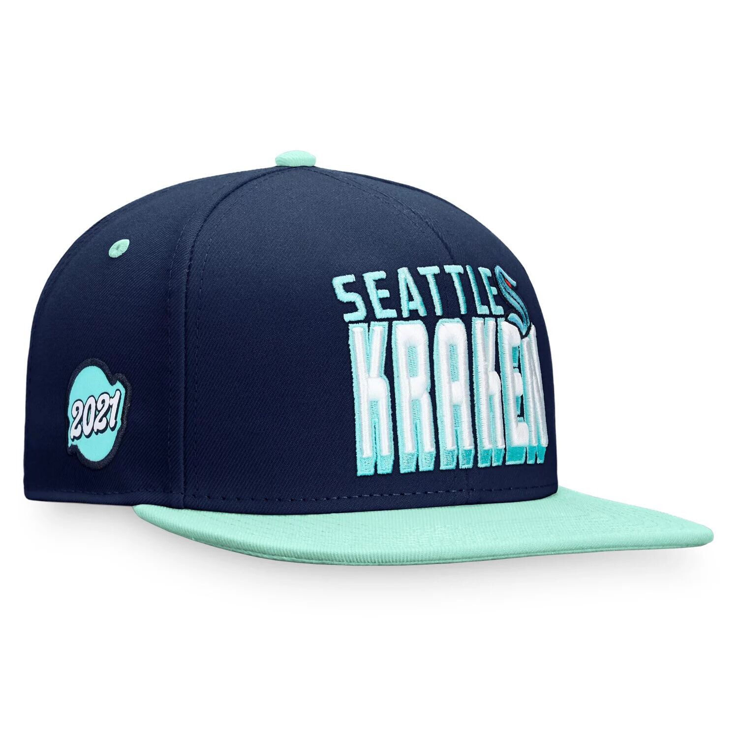 Мужская двухцветная бейсболка Snapback в стиле ретро с фирменным логотипом Fanatics Seattle Kraken Heritage
Мужская двухцветная бейсболка Snapback в стиле ретро с фирменным логотипом Fanatics Seattle Kraken Heritage