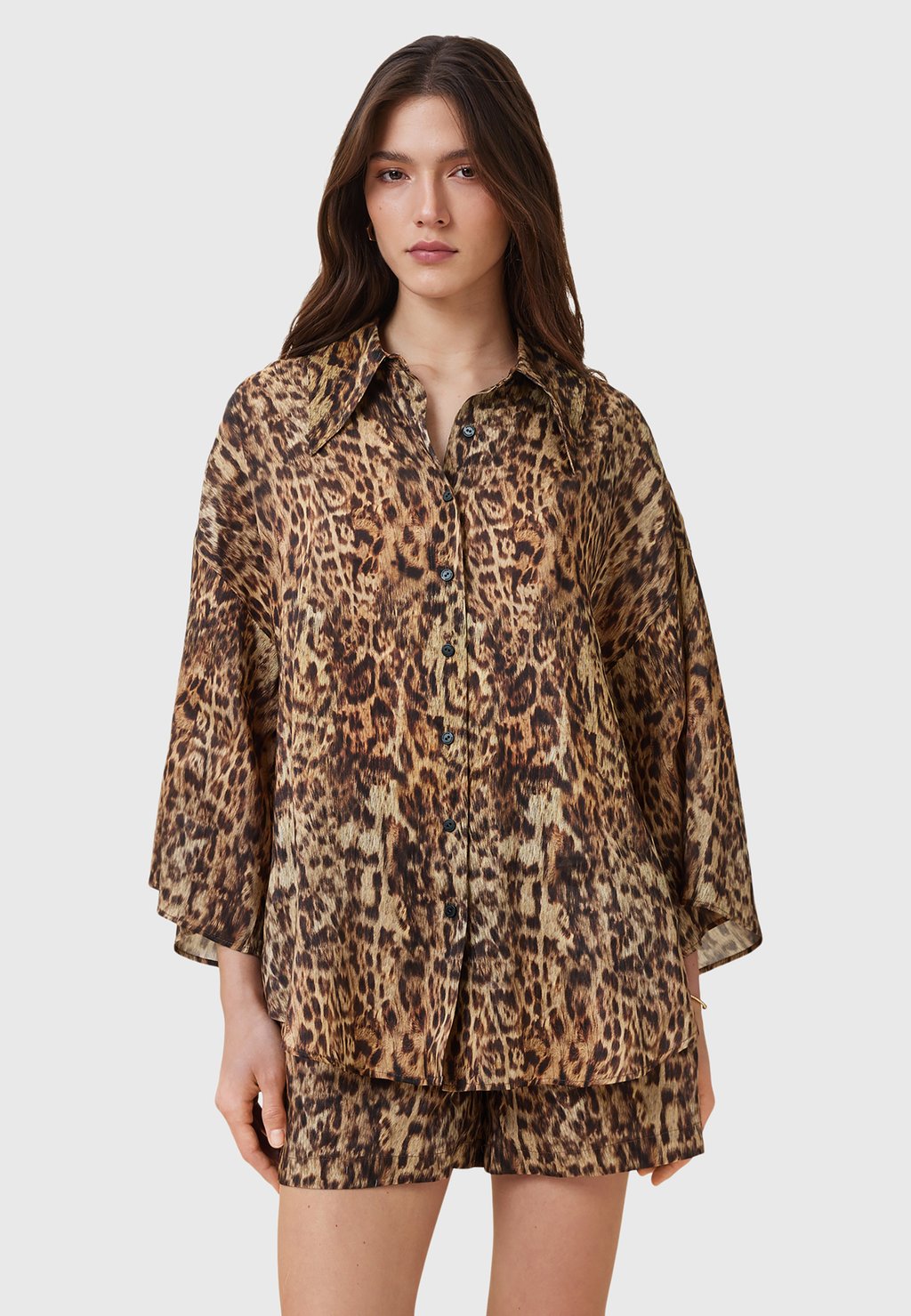 Блузка на пуговицах CHARLI AllSaints, коричневый
Блузка на пуговицах CHARLI AllSaints, коричневый