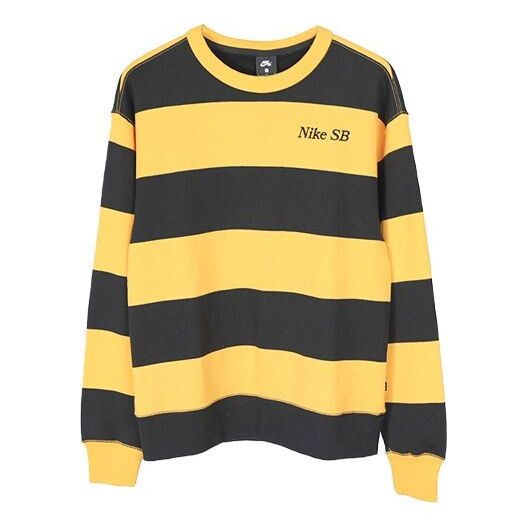 Толстовка Nike MENS SB Skateboard Striped Skate Sports Crew-neck Golden, желтый 
Толстовка Nike MENS SB Skateboard Striped Skate Sports Crew-neck Golden, желтый