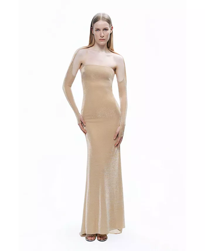 Женское платье макси с аксессуаром в виде перчатки NOCTURNE, золотой
Женское платье макси с аксессуаром в виде перчатки NOCTURNE, золотой