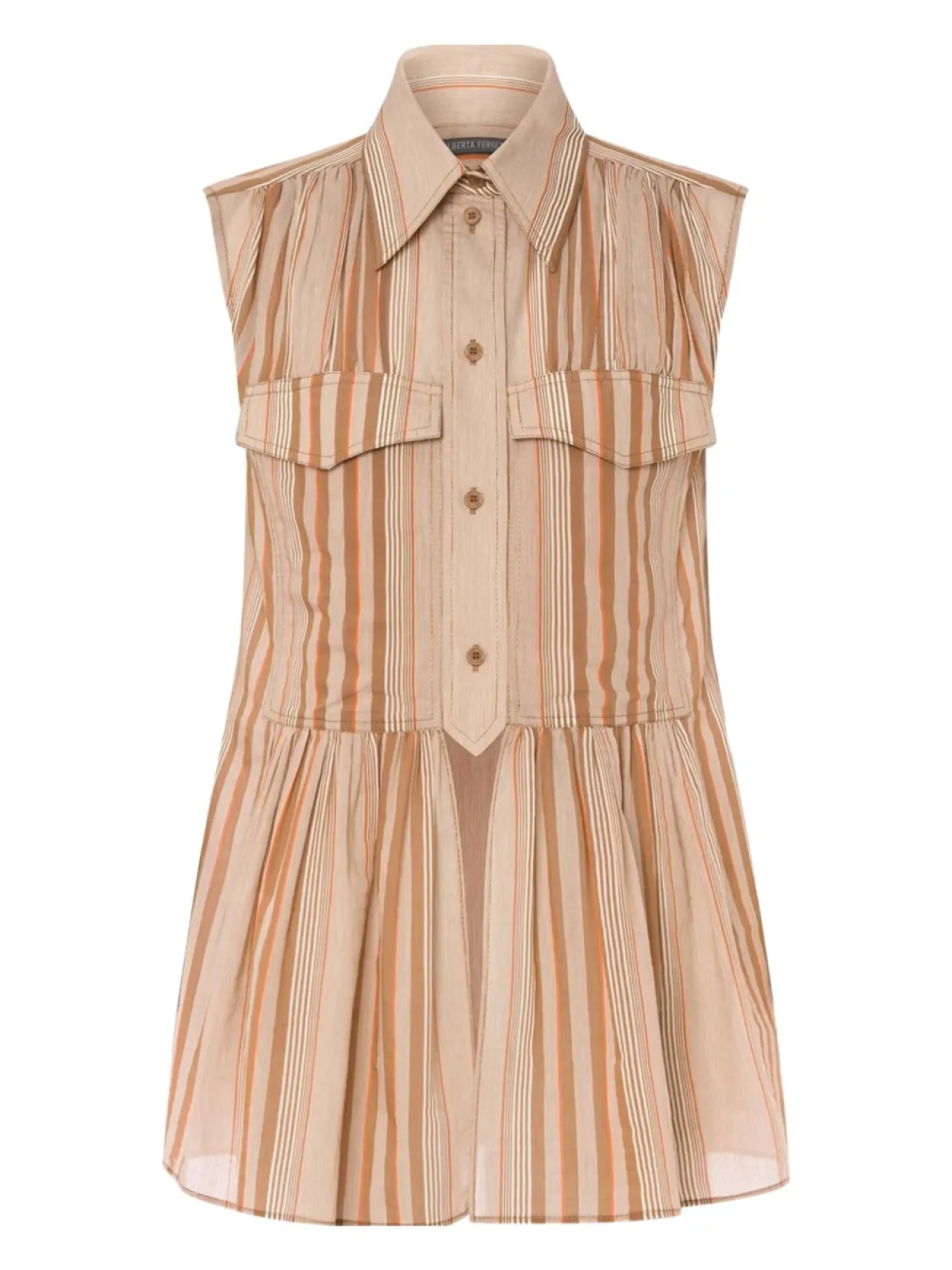 Полосатая рубашка Alberta Ferretti, нейтральный
Полосатая рубашка Alberta Ferretti, нейтральный