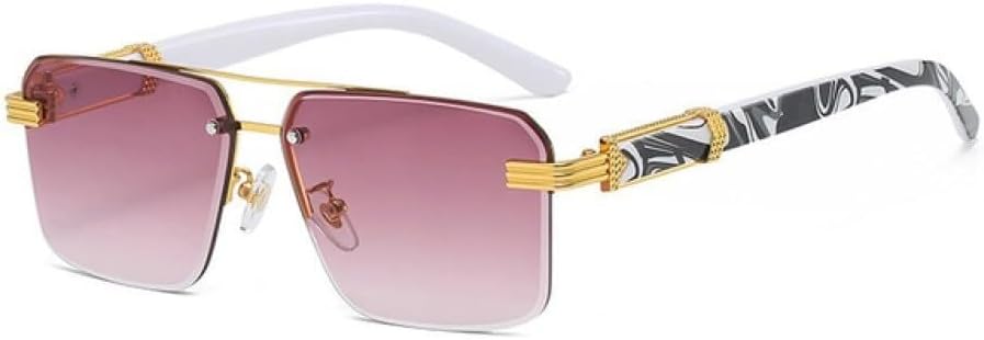 Ретро металлические солнцезащитные очки с двойной перемычкой, квадратной формы, для женщин, роскошные, модные, без оправы, с градиентным покрытием Ocean Film UV400, для мужчин LXLHWN, Golden Purple
Ретро металлические солнцезащитные очки с двойной перемычкой, квадратной формы, для женщин, роскошные, модные, без оправы, с градиентным покрытием Ocean Film UV400, для мужчин LXLHWN, Golden Purple