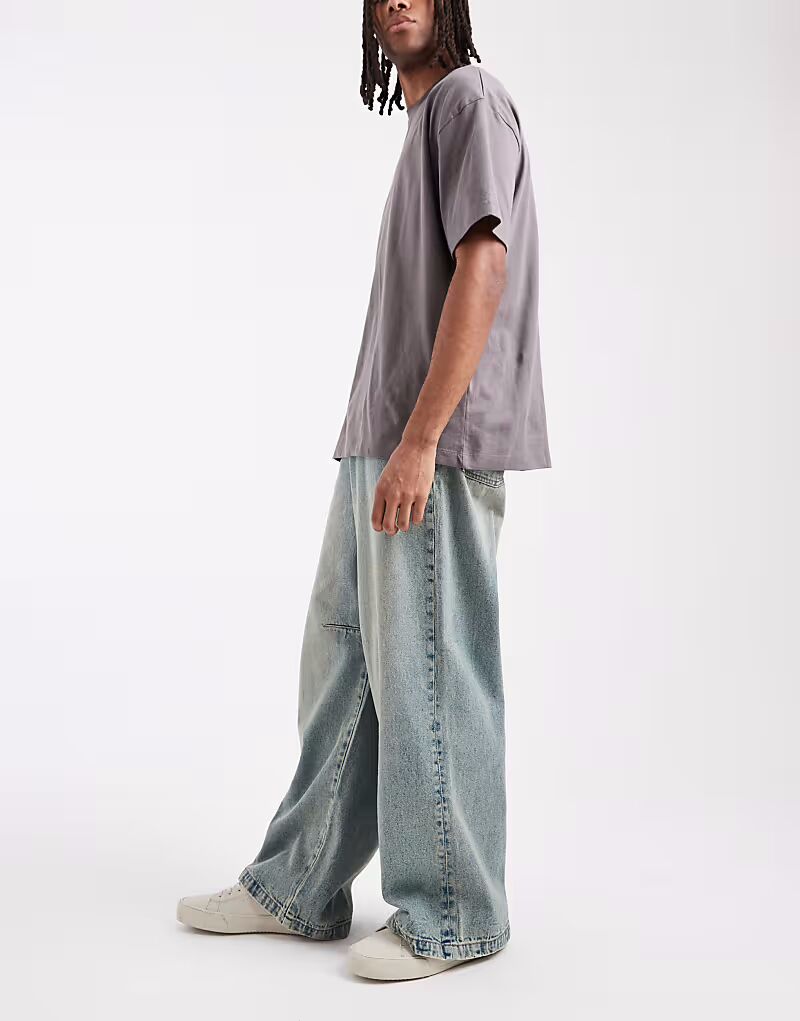 Джинсы свободного кроя с вытачками, средне-синие с оттенком Asos Design
Джинсы свободного кроя с вытачками, средне-синие с оттенком Asos Design