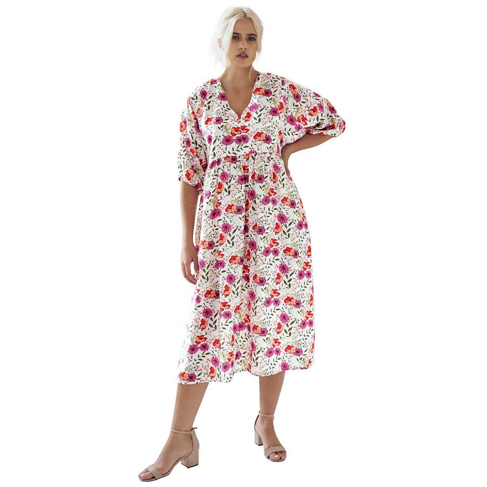 Женское платье миди Ellos больших размеров с блузкой и рукавами ампир, цвет White Multi Floral
Женское платье миди Ellos больших размеров с блузкой и рукавами ампир, цвет White Multi Floral