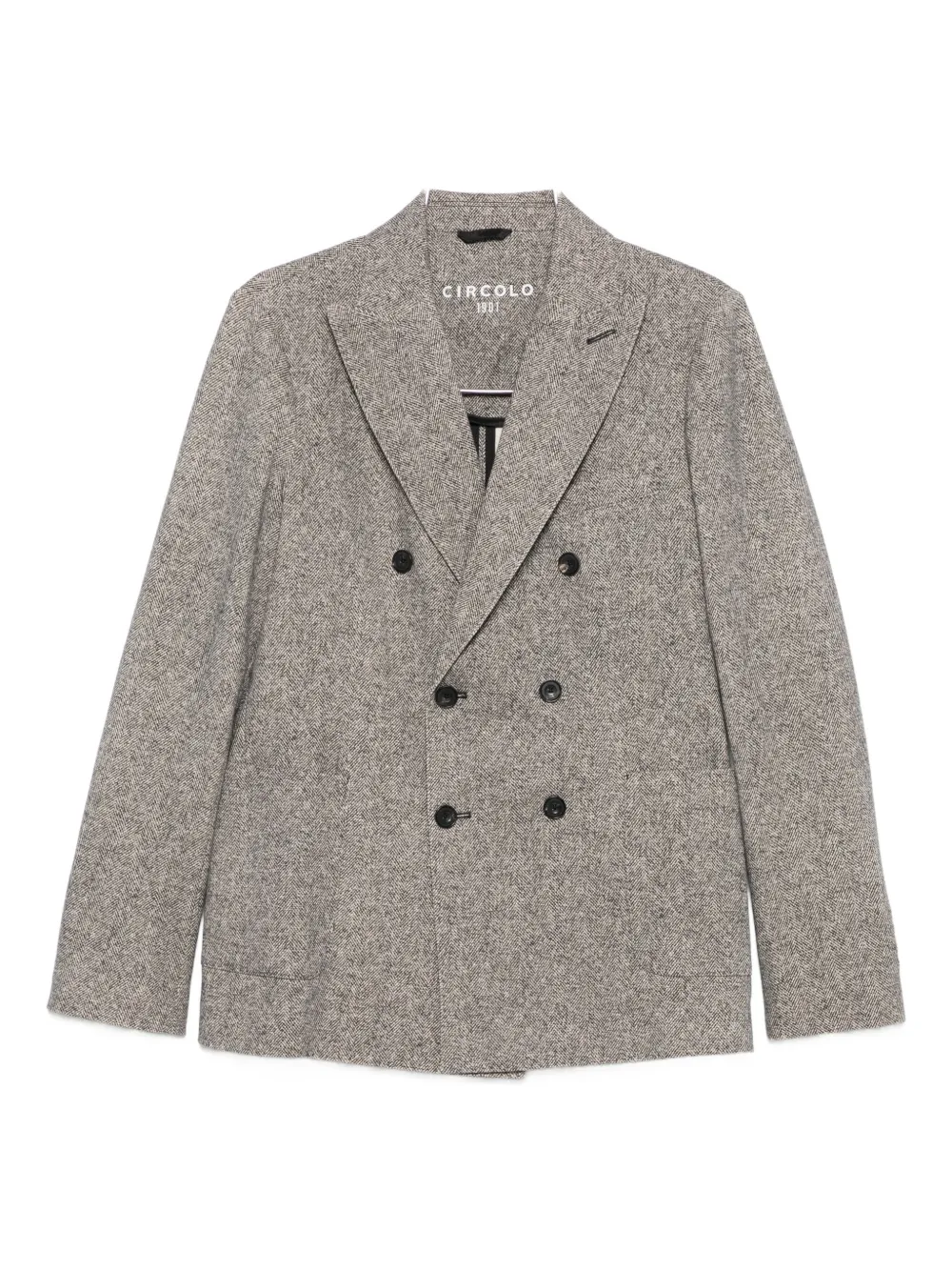 Двубортный пиджак с узором «елочка» Circolo 1901, черный
Двубортный пиджак с узором «елочка» Circolo 1901, черный