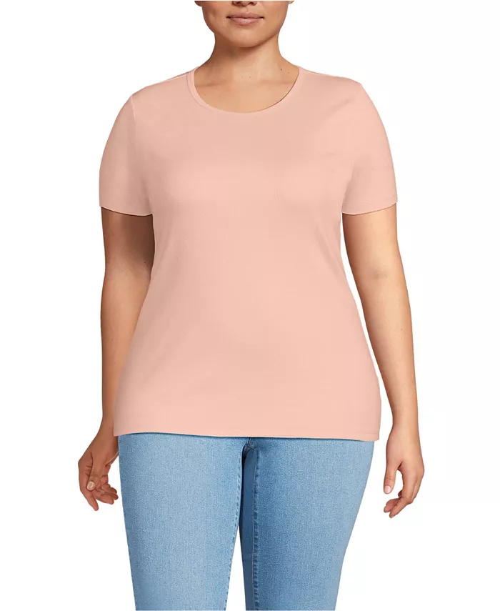 Футболка больших размеров в мелкую резинку Lands' End, оранжевый
Футболка больших размеров в мелкую резинку Lands' End, оранжевый