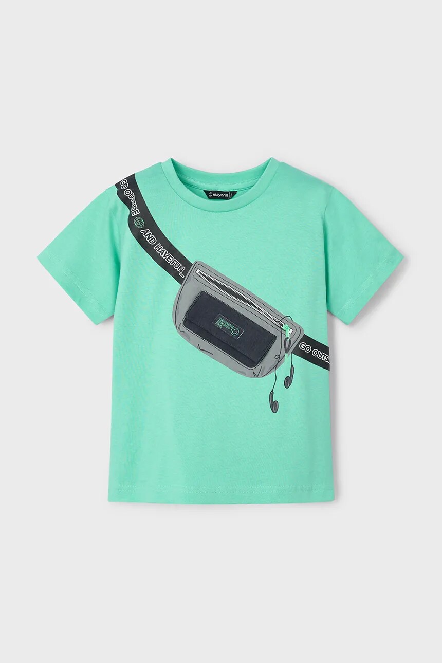 Футболка из хлопка для детей Mayoral, зеленый
Футболка из хлопка для детей Mayoral, зеленый