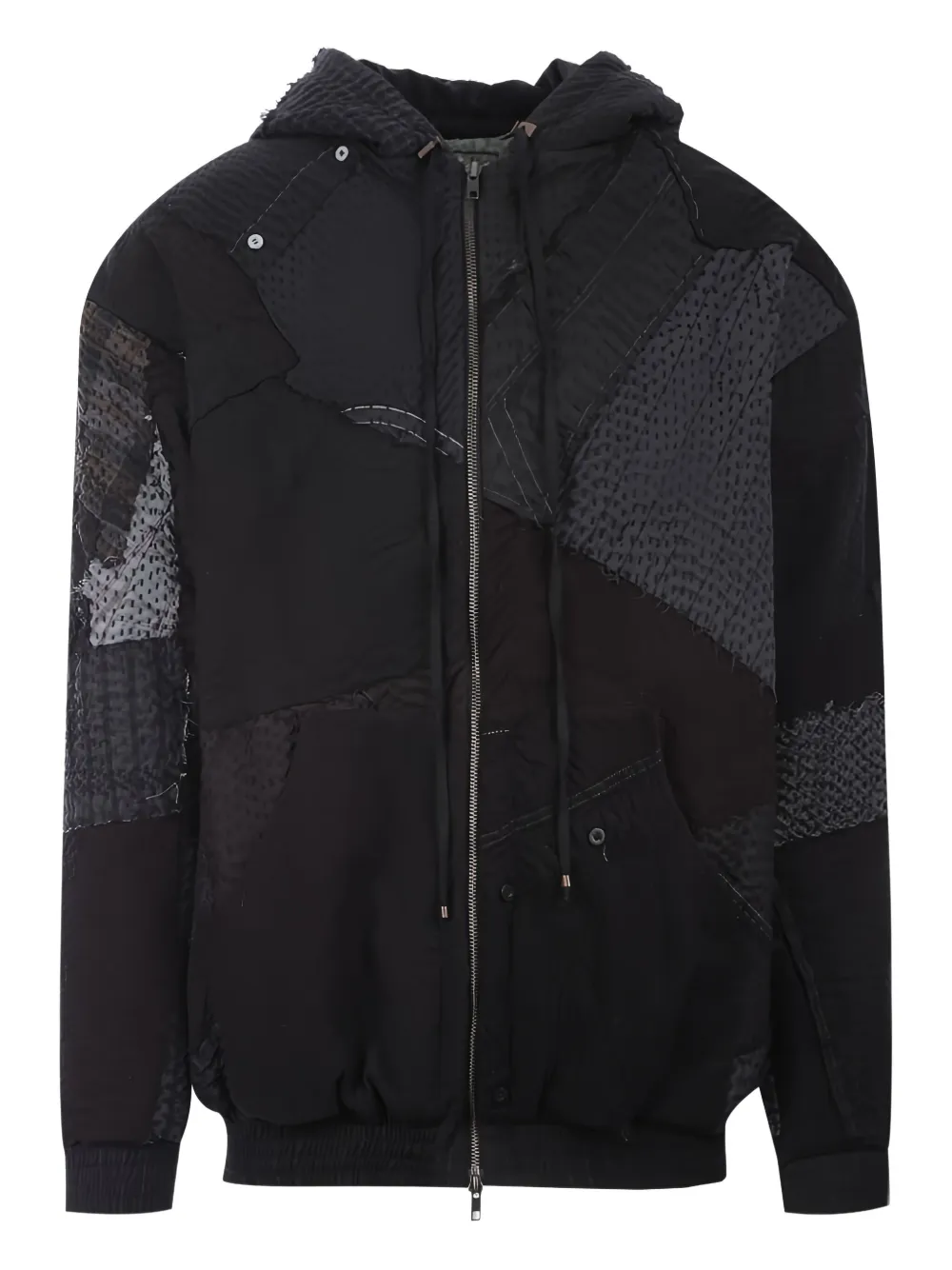 Лоскутная толстовка с капюшоном на молнии By Walid, черный
Лоскутная толстовка с капюшоном на молнии By Walid, черный