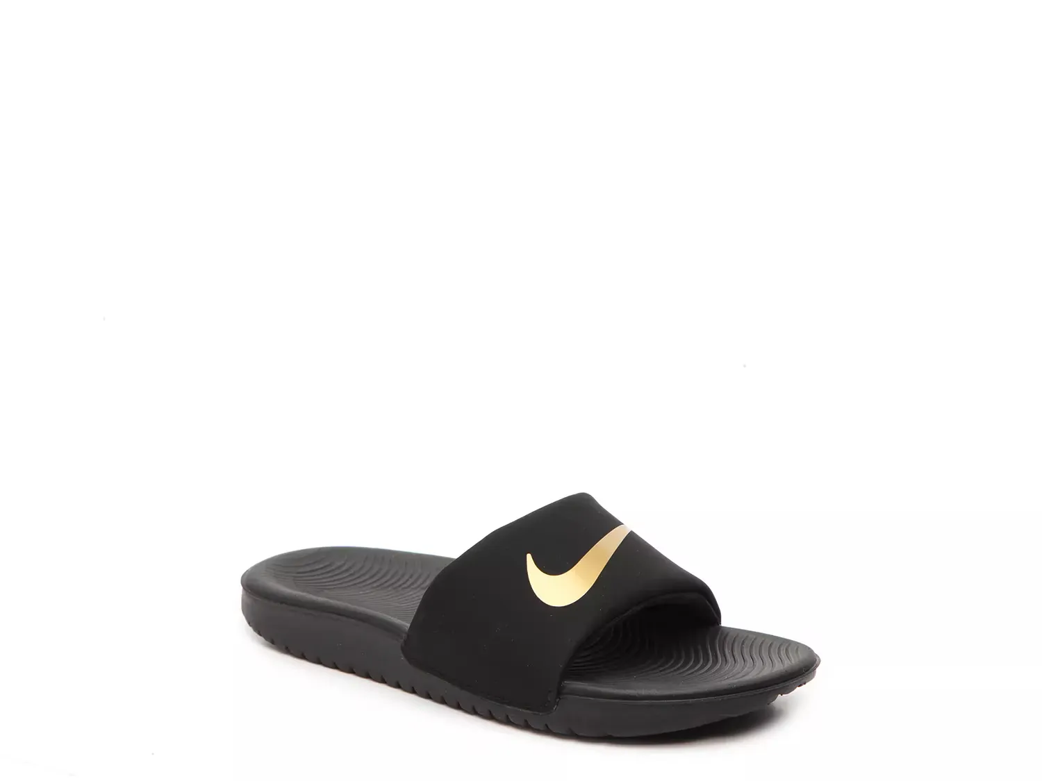 Сандалии Kawa Slide - детские Nike, Gold Metallic/Black 
Сандалии Kawa Slide - детские Nike, Gold Metallic/Black