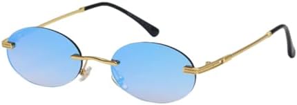 Овальные солнцезащитные очки без оправы для женщин, винтажные стильные зеркальные очки, мужские солнцезащитные очки для женщин, очки с защитой от УФ-излучения UV400 MTZJH, C8
Овальные солнцезащитные очки без оправы для женщин, винтажные стильные зеркальные очки, мужские солнцезащитные очки для женщин, очки с защитой от УФ-излучения UV400 MTZJH, C8