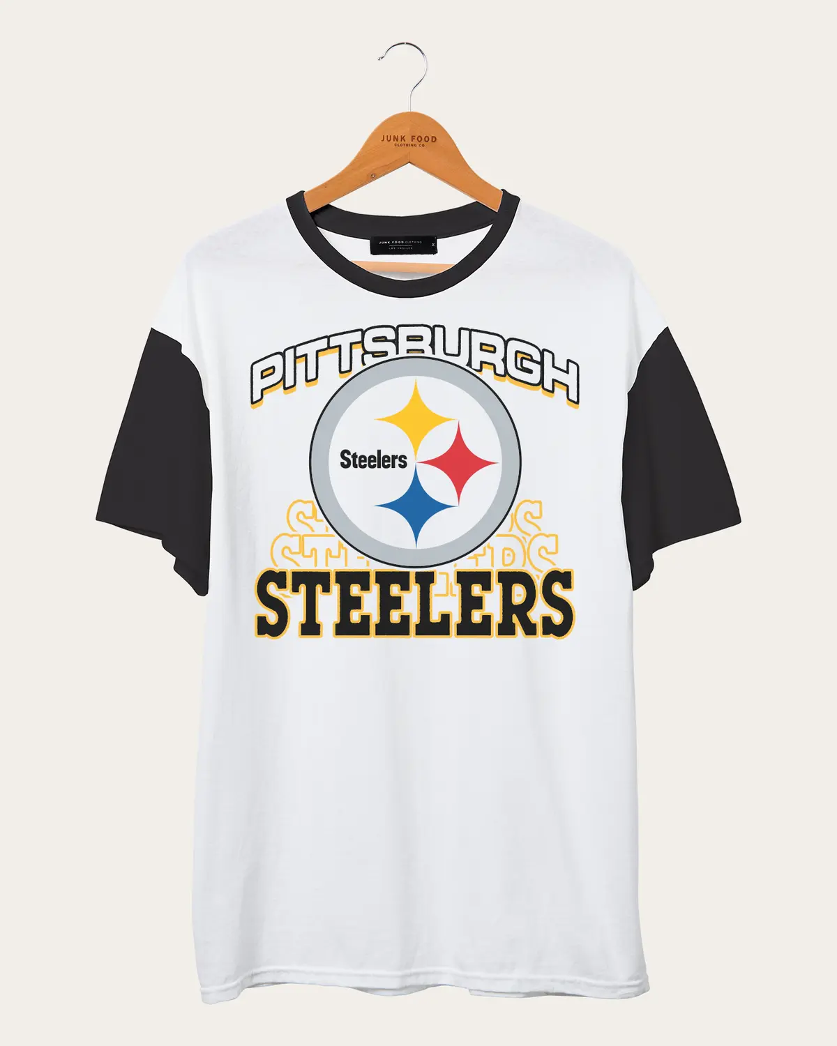 Футболка NFL Pittsburgh Steelers Colorblock Junk Food Clothing, белый/черный
Футболка NFL Pittsburgh Steelers Colorblock Junk Food Clothing, белый/черный