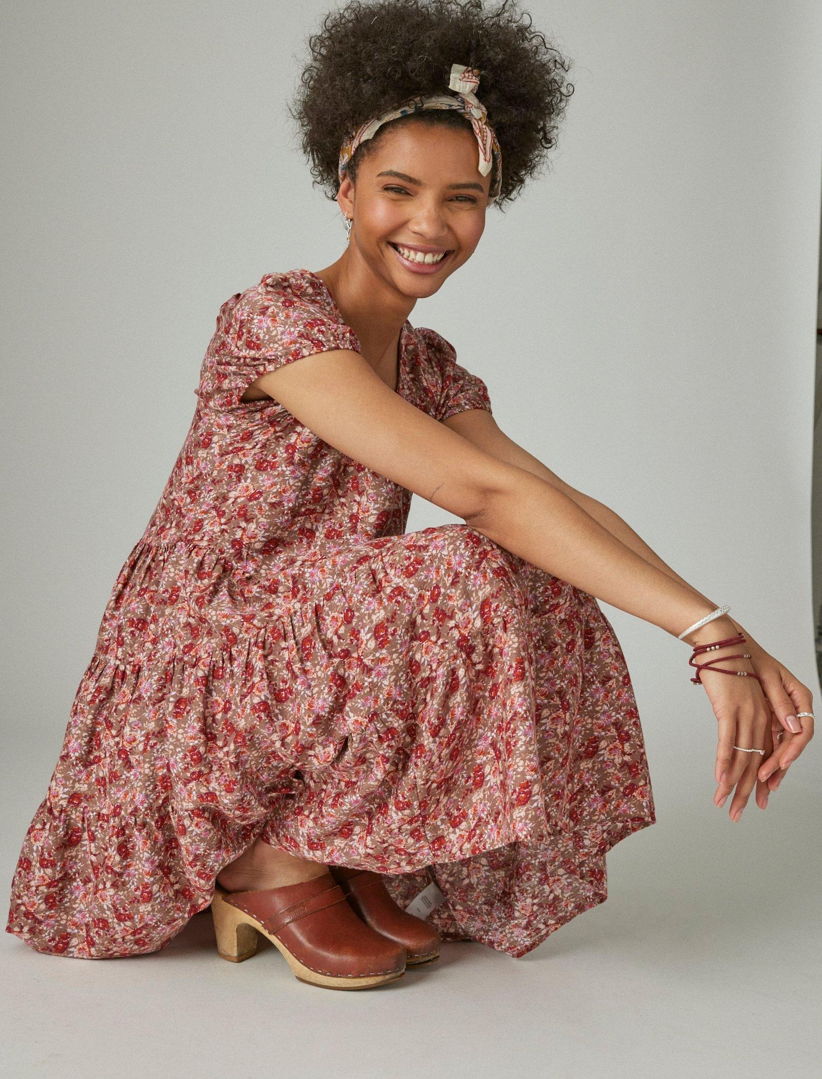 Женское платье-бэбидолл Lucky Brand с короткими рукавами, цвет medium dark pink
Женское платье-бэбидолл Lucky Brand с короткими рукавами, цвет medium dark pink