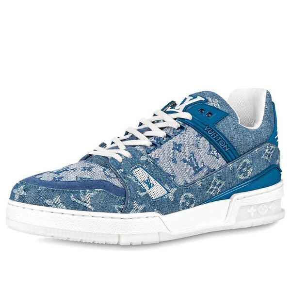 Кроссовки trainer sneakers 'denim monogram' Louis Vuitton, синий 
Кроссовки trainer sneakers 'denim monogram' Louis Vuitton, синий