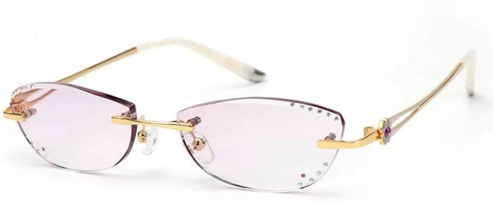 Солнцезащитные очки для женщин со стразами, титановыми цветными линзами, модные очки с бриллиантами, защита от УФ-излучения, без оправы HYYZZC, Gold Brown
Солнцезащитные очки для женщин со стразами, титановыми цветными линзами, модные очки с бриллиантами, защита от УФ-излучения, без оправы HYYZZC, Gold Brown